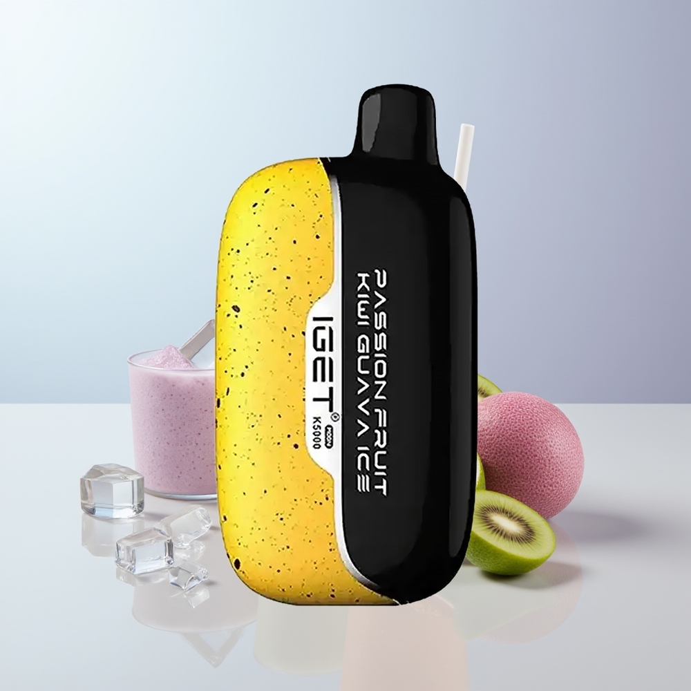 IGET Moon K5000 Puffs Passievrucht Kiwi Guava IJs - PC 1.35 Ohm Mesh Coil