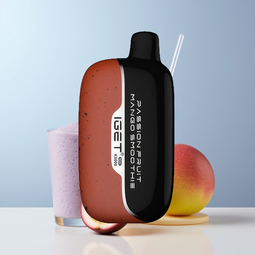 IGET Moon K5000 Puffs Passievrucht Mango Smoothie met PC Materiaal en 1.35 Ohm Mesh Coil