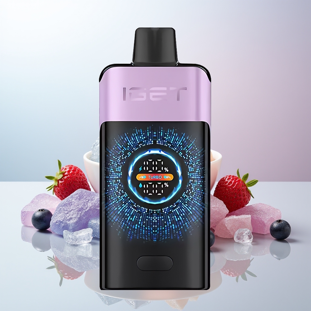 IGET ONE 12000 Puffs Gemengde Bessen IJscrème met Dual Mesh Coil en Groot Gebogen Kleurenscherm