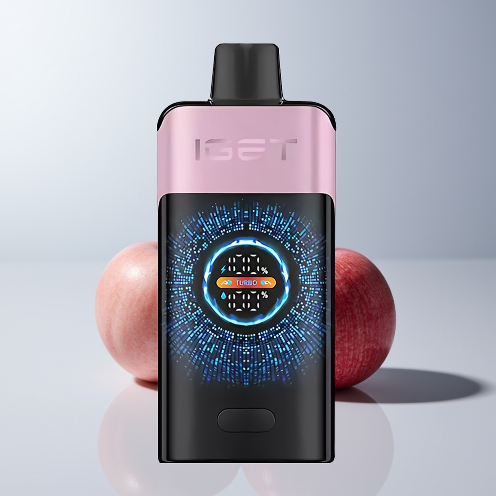 IGET ONE 12000 Puffs Kers Granaatappel Grote Gebogen Kleurenscherm 2700 mAh