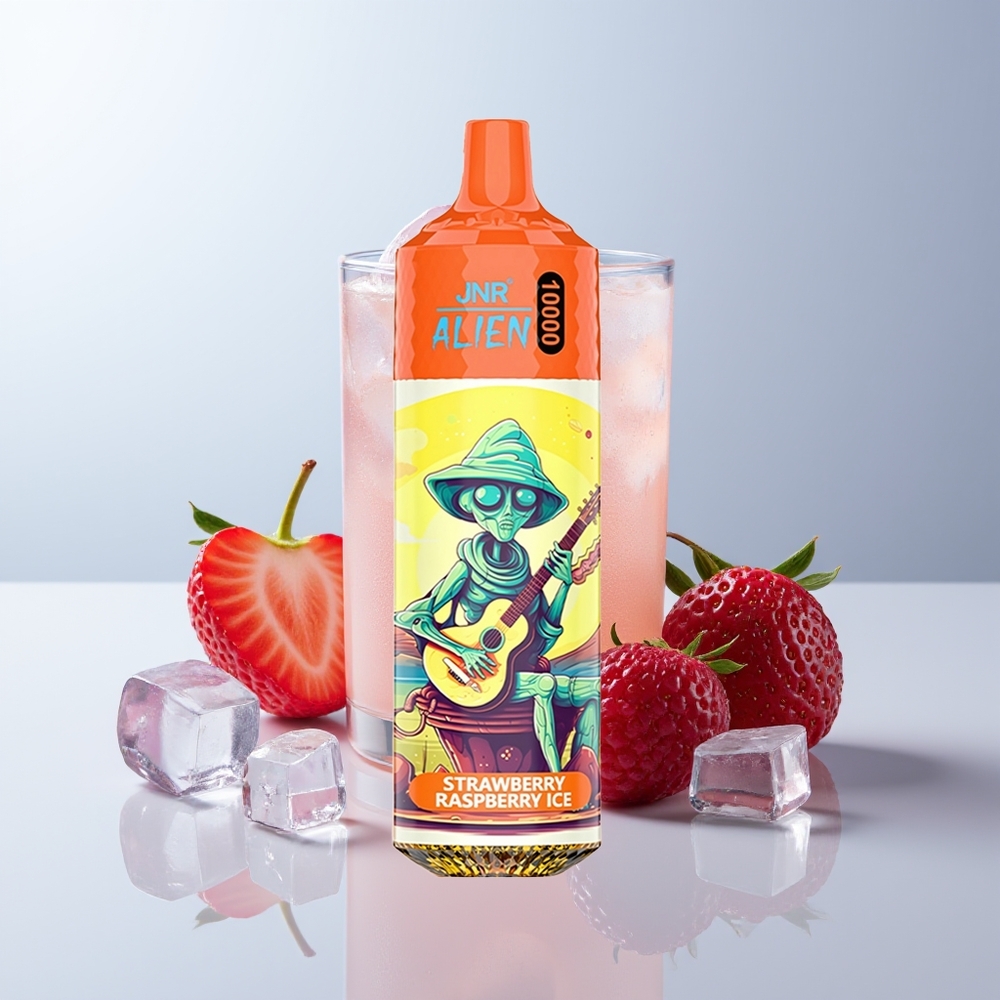 JNR Alien 10000 Puffs Aardbei Framboos IJs met 20ml Vloeistof en RGB-verlichting