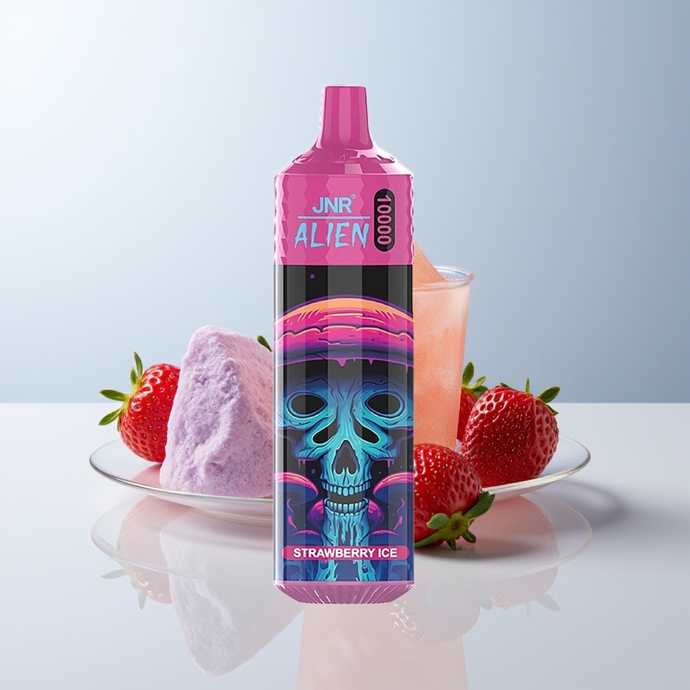 JNR Alien 10000 Puffs Aardbei IJs Type-C LED