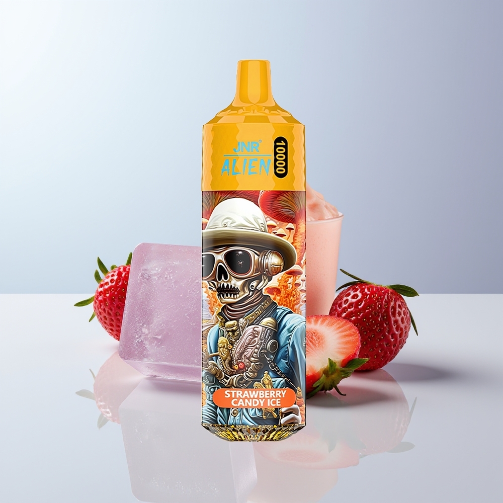 JNR Alien 10000 Puffs Aardbei Snoep IJs met 850mAh en RGB LED