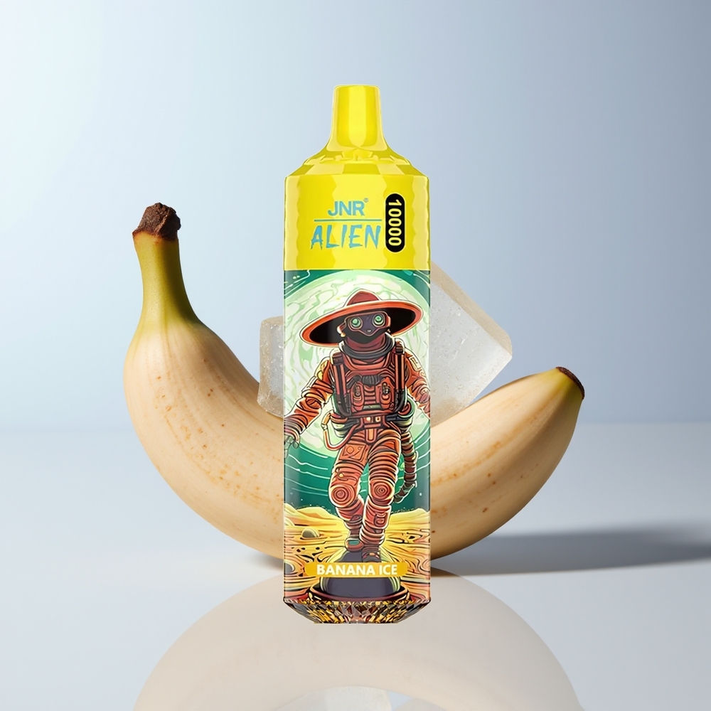 JNR Alien 10000 Puffs Banaan IJs 850mAh Mesh Coil