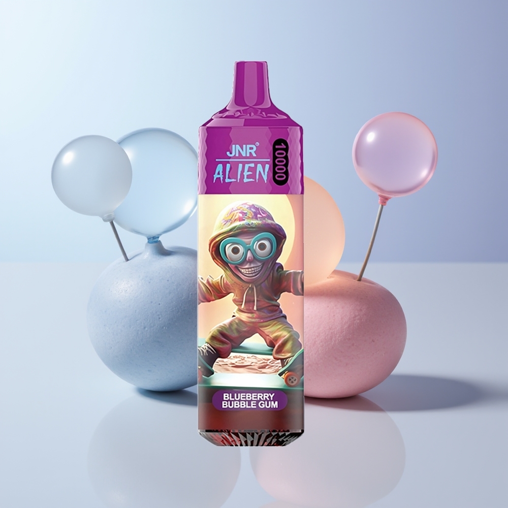 JNR Alien 10000 Puffs Blauwe Bes Bubbelgum 850mAh RGB