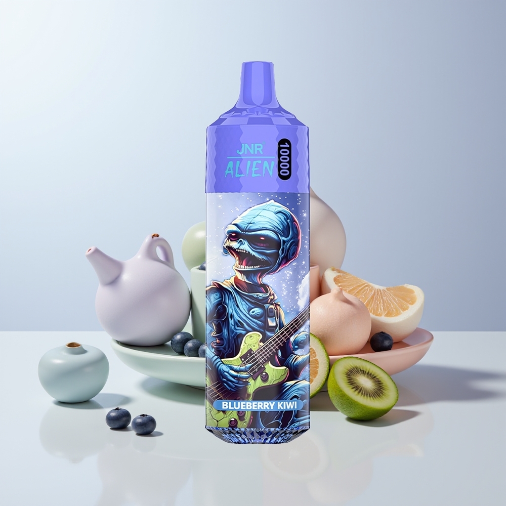 JNR Alien 10000 Puffs Blauwe Bes Kiwi 20ml RGB