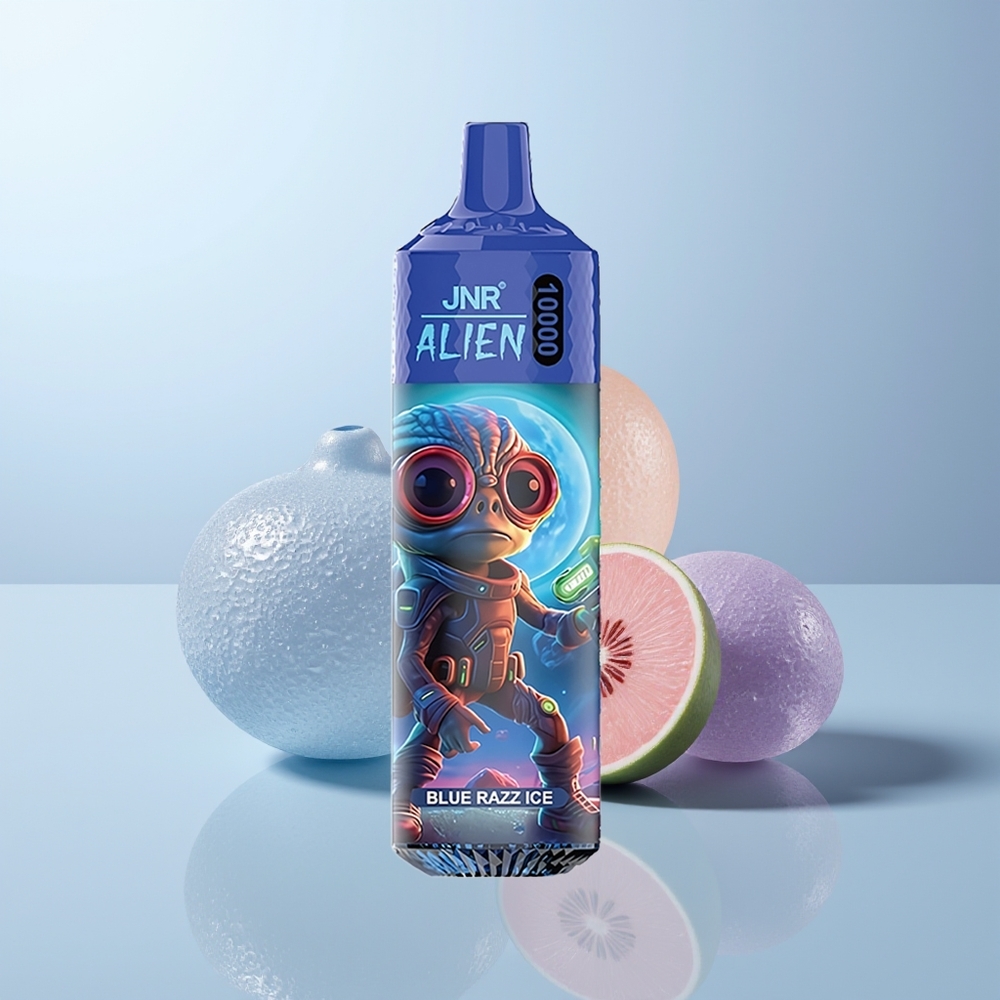 JNR Alien 10000 Puffs Blauwe Framboos IJs met 850mAh en Mesh Coil