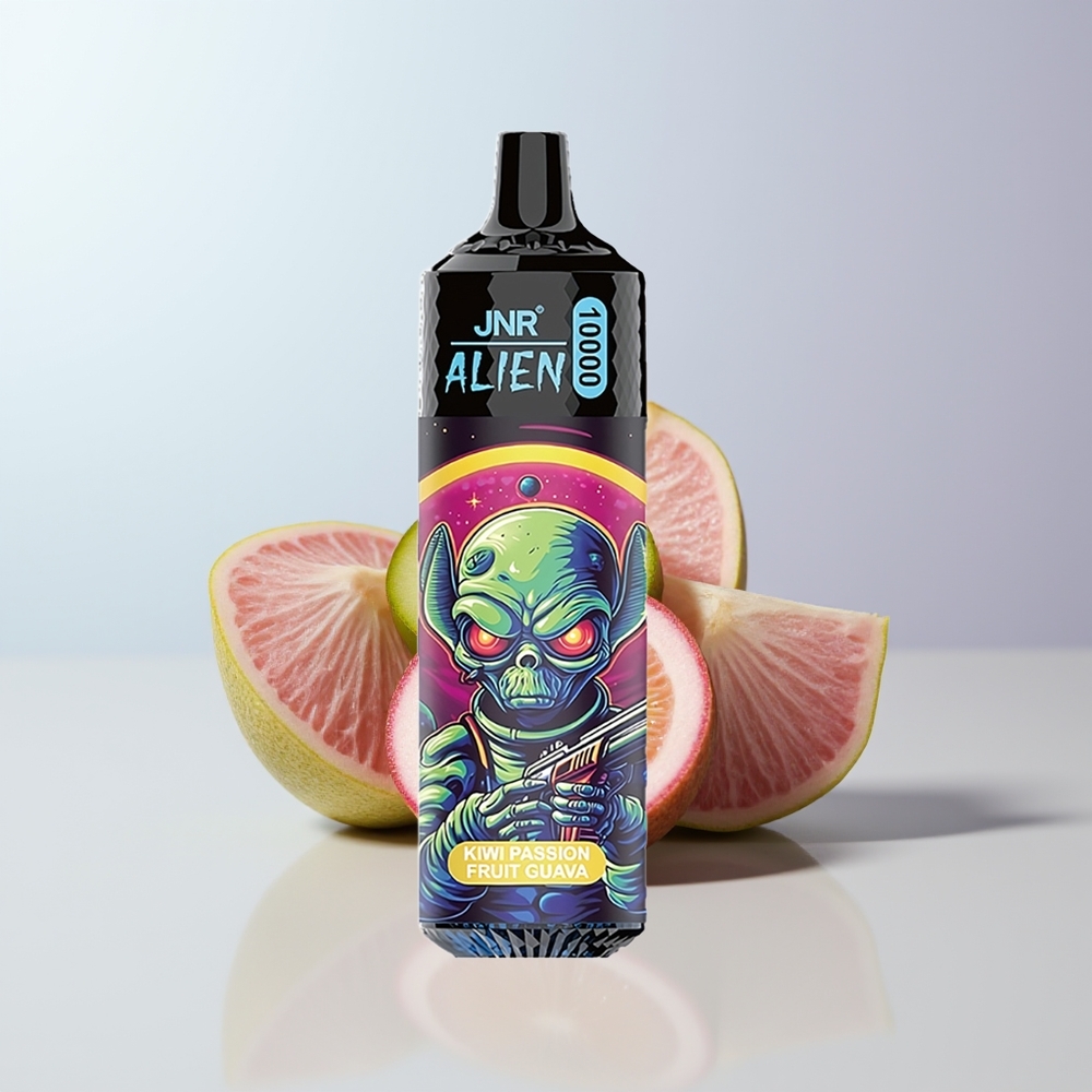 JNR Alien 10000 Puffs Passievrucht Guava Kiwi met 850mAh Batterij en RGB LED