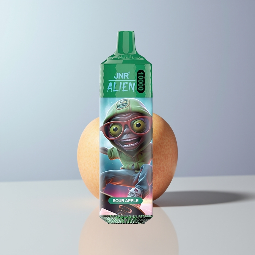 JNR Alien 10000 Puffs Zure Appel 850mAh RGB