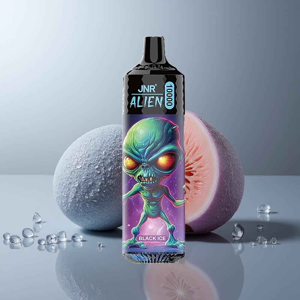 JNR Alien 10000 Puffs Zwart IJs 850mAh Mesh Coil