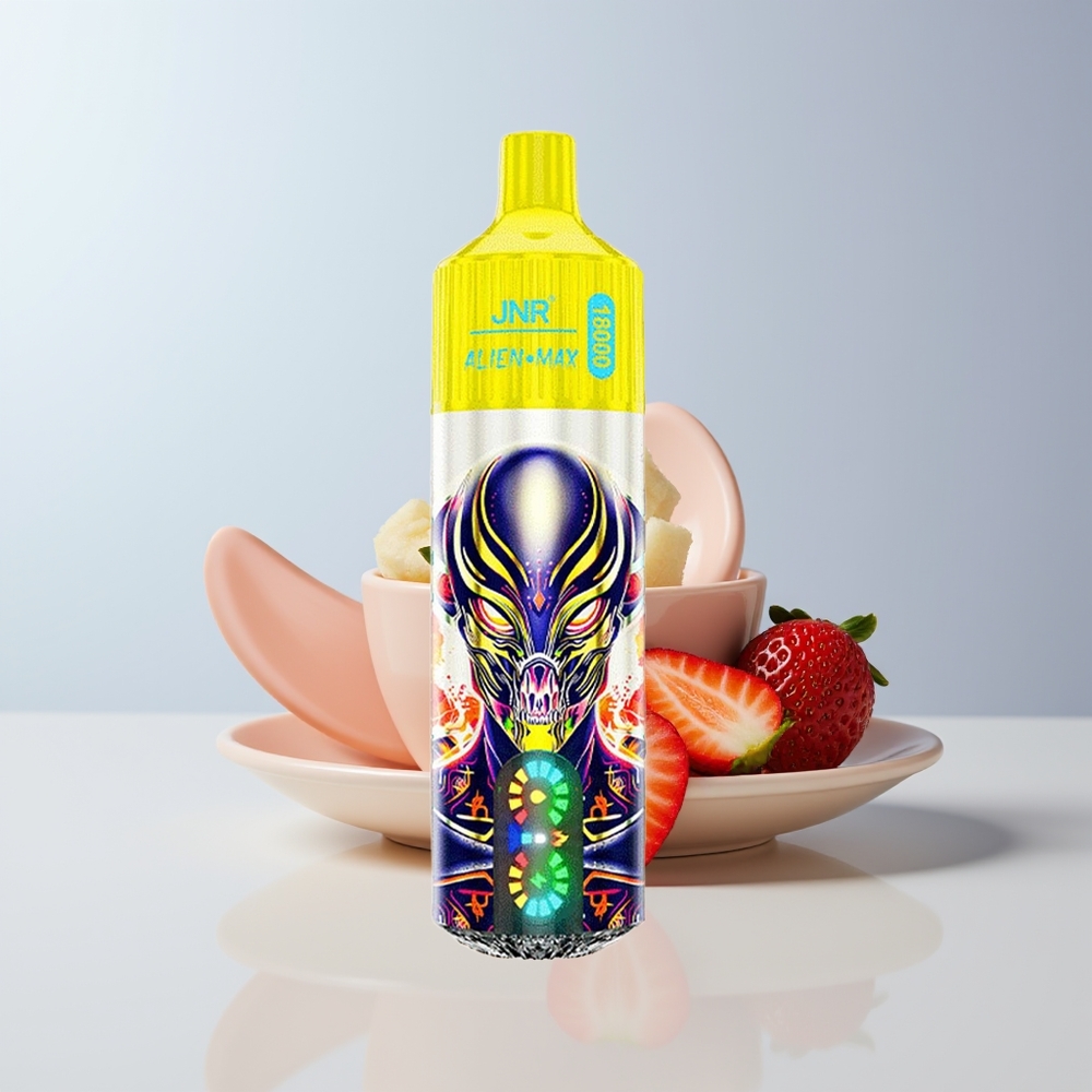 JNR Alien Max 18000 Puffs Aardbei Banaan Dual Mesh LED
