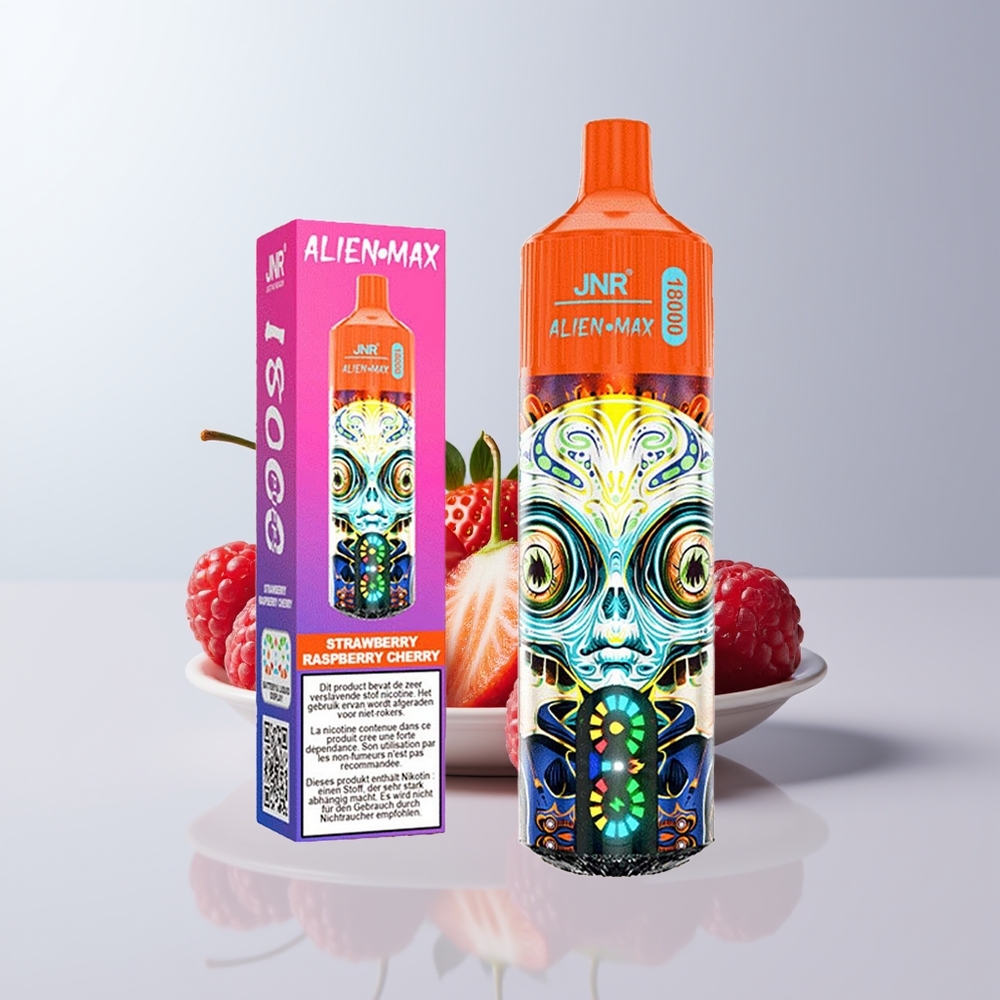 JNR Alien Max 18000 Puffs Aardbei Framboos Kers Dual Mesh Type-C