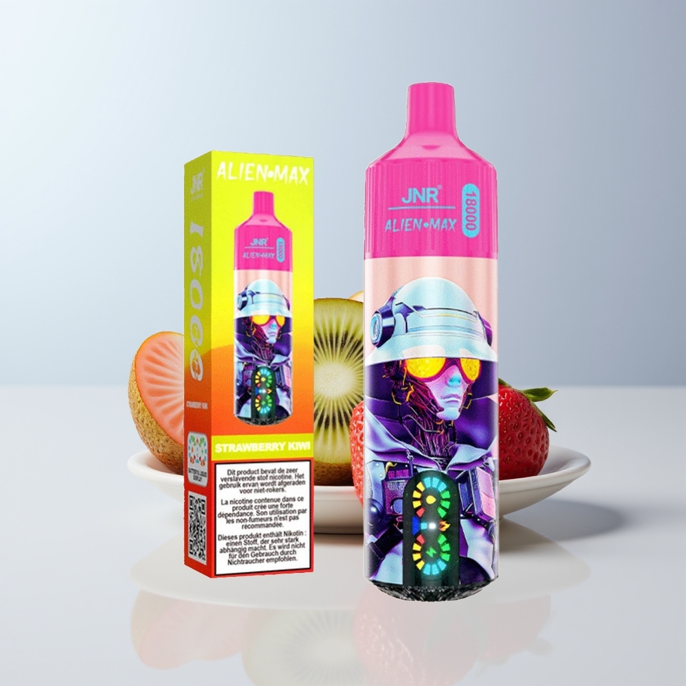 JNR Alien Max 18000 Puffs Aardbei Kiwi Dual Mesh & Type-C Opladen