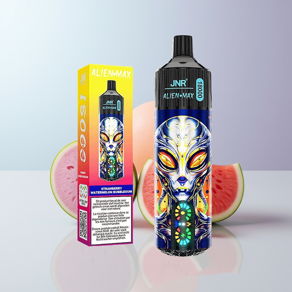 JNR Alien Max 18000 Puffs Aardbei Watermelon Bubblegum Dual Mesh & Type-C