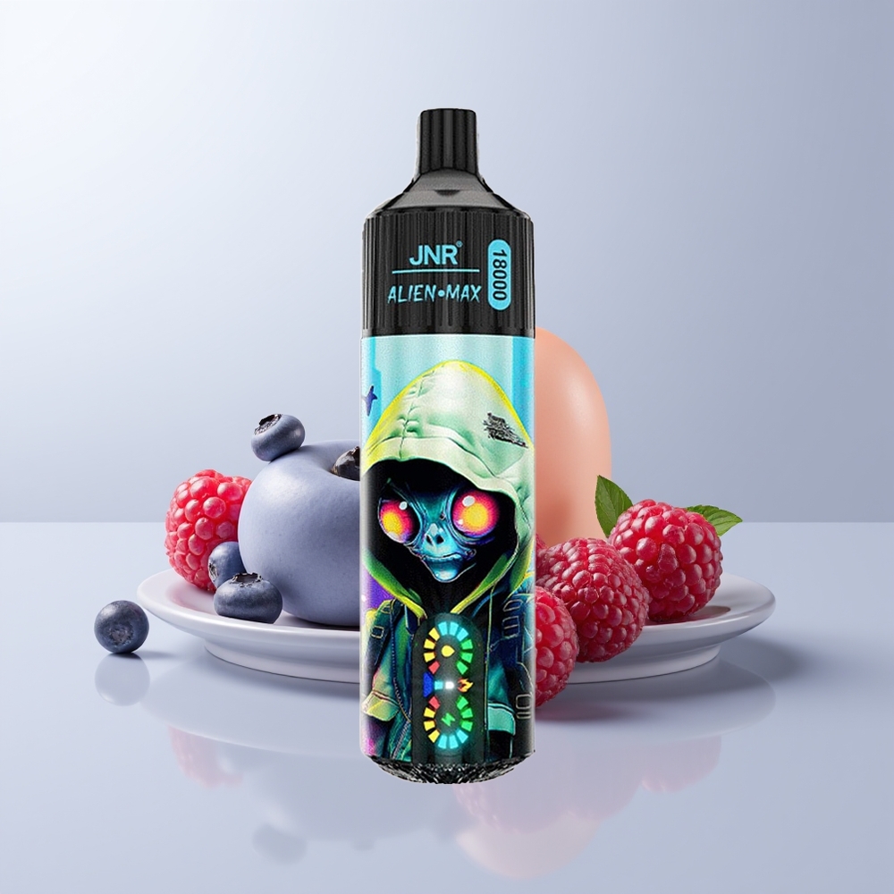 JNR Alien Max 18000 Puffs Blauwe Framboos Dual Mesh Type-C