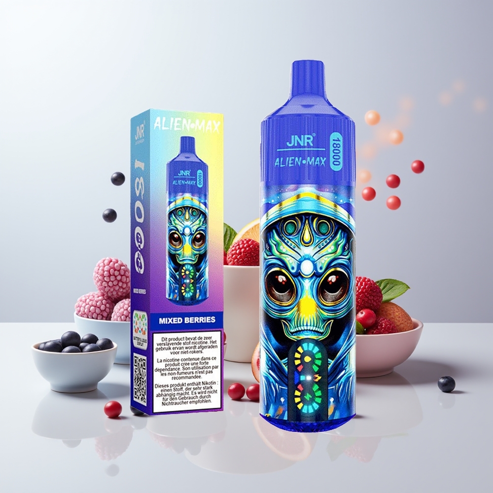JNR Alien Max 18000 Puffs Gemengde Bessen Dual Mesh Coil & 28ml E-liquid