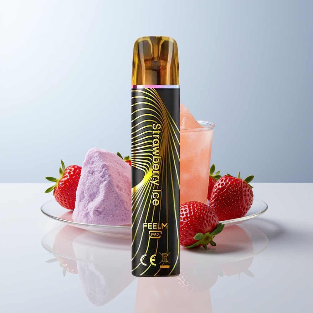 JNR Black&Golden 600+200 Puffs Aardbei IJs 2ml 550mAh