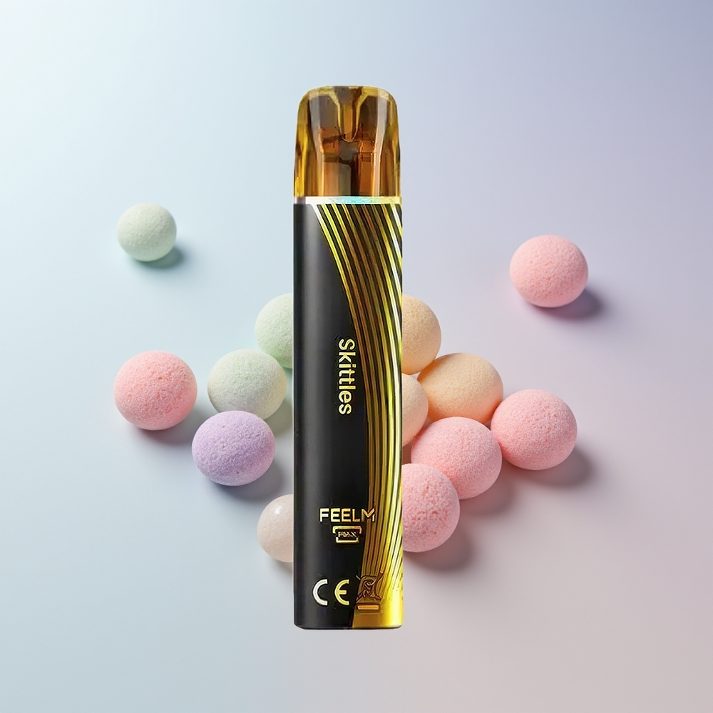 JNR Black&Golden 600+200 Puffs Skittles Zwart&Goud 550mAh 2ml Wegwerp Vape