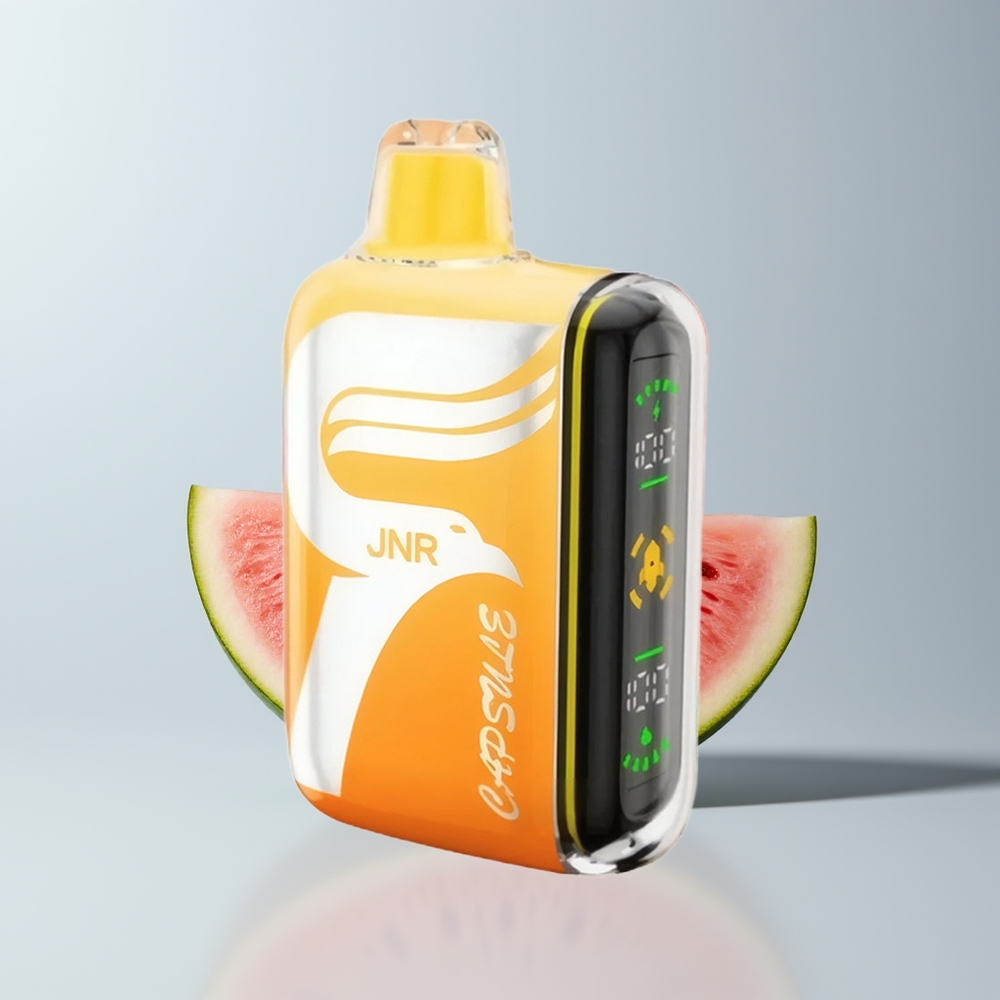JNR Capsule 15000 Puffs Watermeloen Irchee Dubbele Mesh Coil & Slim LED Scherm