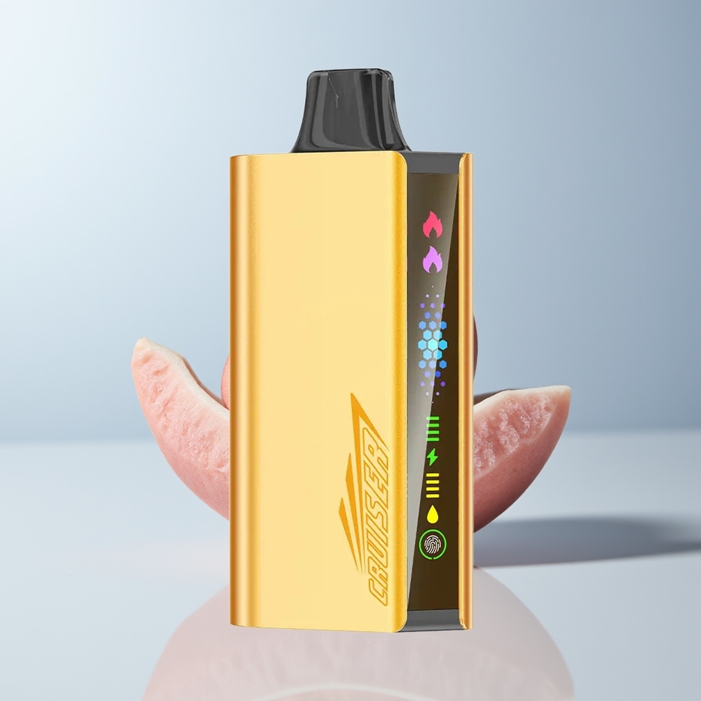 JNR Cruiser 12000 Puffs Perzik IJskoud Dual Mesh 50mg Aluminium