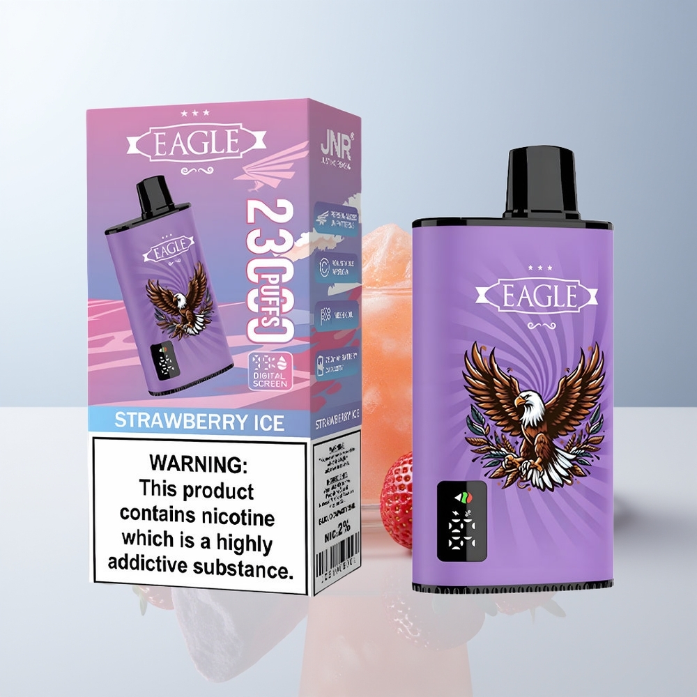 JNR EAGLE Smart 23000 Puffs Aardbei IJs Type-C Oplaadbare 25ml Vloeistof