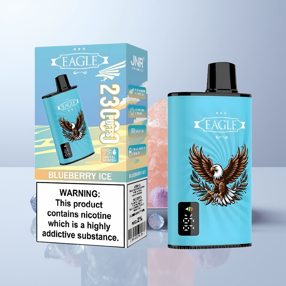 JNR EAGLE Smart 23000 Puffs Blauwe Bes IJs met Aanpasbare Luchtstroom en Mesh Spoel