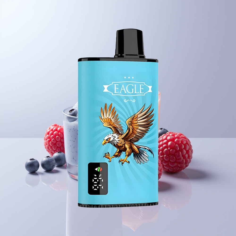 JNR EAGLE Smart 23000 Puffs Blauwe Bes Zure Framboos Digitair Scherm Aanpasbare Luchtstroom