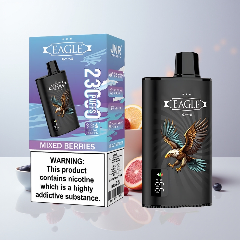 JNR EAGLE Smart 23000 Puffs Gemengde Bessen Digital Scherm Aanpasbare Luchtstroom