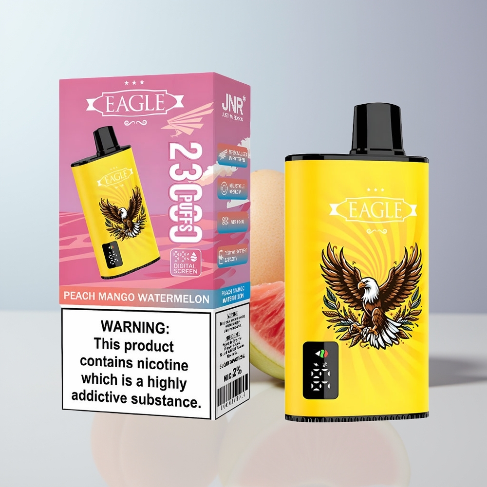 JNR EAGLE Smart 23000 Puffs Perzik Mango Watermelon Digitale Scherm Aanpasbare Luchtstroom