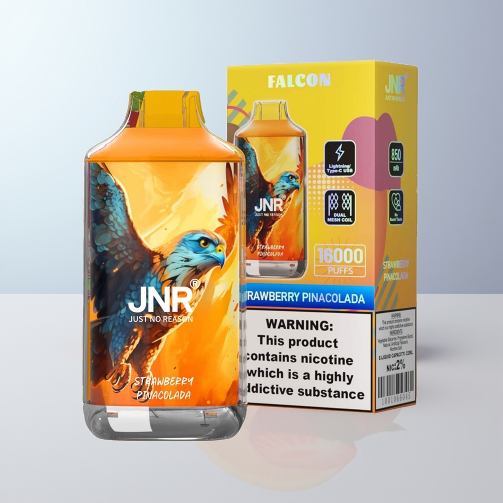 JNR Falcon 16000 Puffs Aardbei Pina Colada Dual Mesh & LED Display