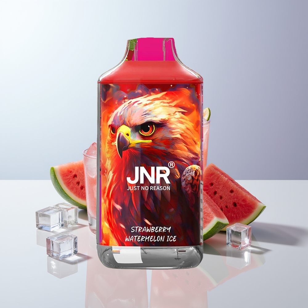 JNR Falcon 16000 Puffs Aardbei Watermeloen IJs - Dual Mesh Coil & Smart LED Display