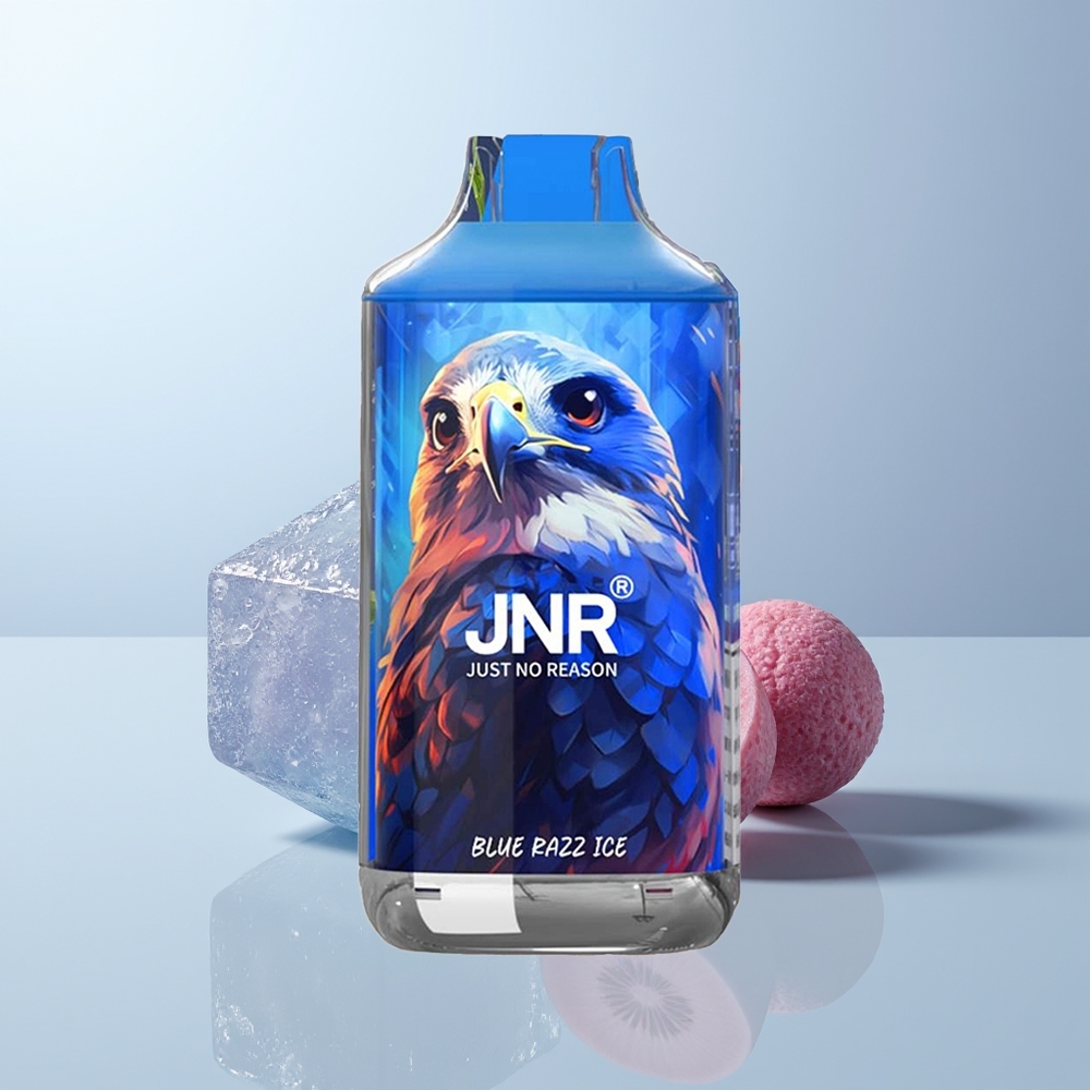 JNR Falcon 16000 Puffs Blauwe Framboos IJs met 850 mAh en Dual Mesh Coil