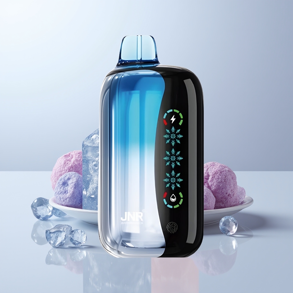 JNR Flex Ice 21000 Puffs Blauwe Bes IJs Aanpasbare Luchtstroom Dual Mesh