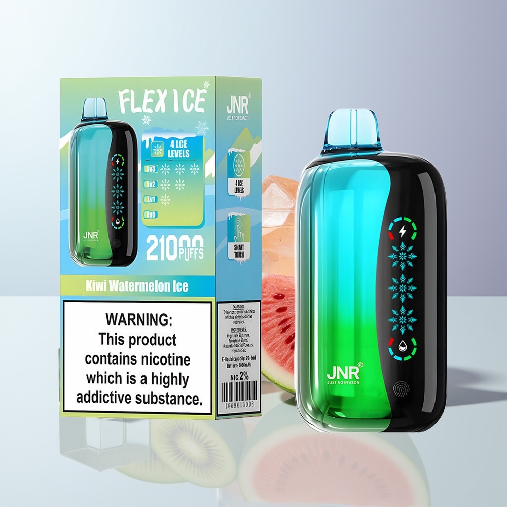 JNR Flex Ice 21000 Puffs Kiwi Watermeloen IJs Aanpasbare Luchtstroom 26ml Vloeistof