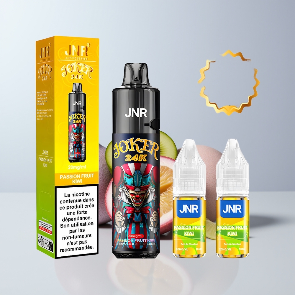 JNR Joker 24K Puffs Passievrucht Kiwi Zichtbare Vloeistofniveaus Type-C Opladen