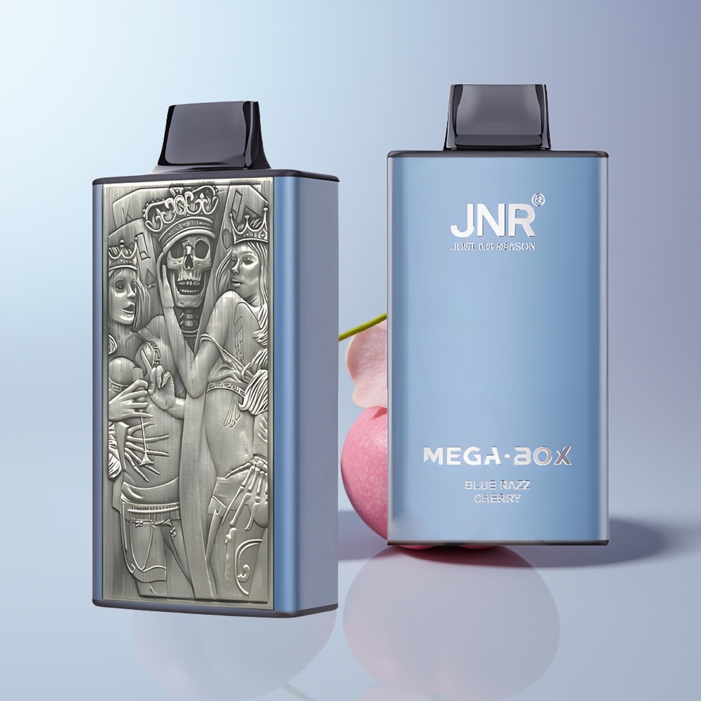 JNR Mega Box 25000 Puffs Blauwe Framboos Kers Dual Mesh & Type-C