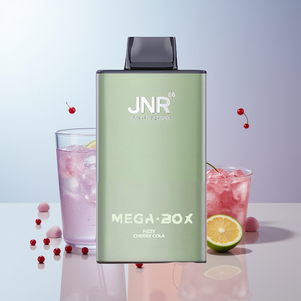 JNR Mega Box 25000 Puffs Kers Cola Bruisend met Dual Mesh Coil & Type-C Opladen