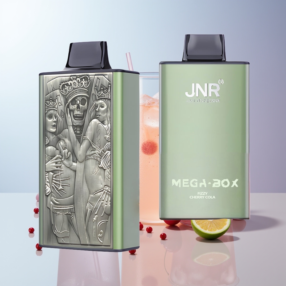 JNR Mega Box 25000 Puffs Kers Cola Bruisend met Dual Mesh Coil & Type-C Opladen