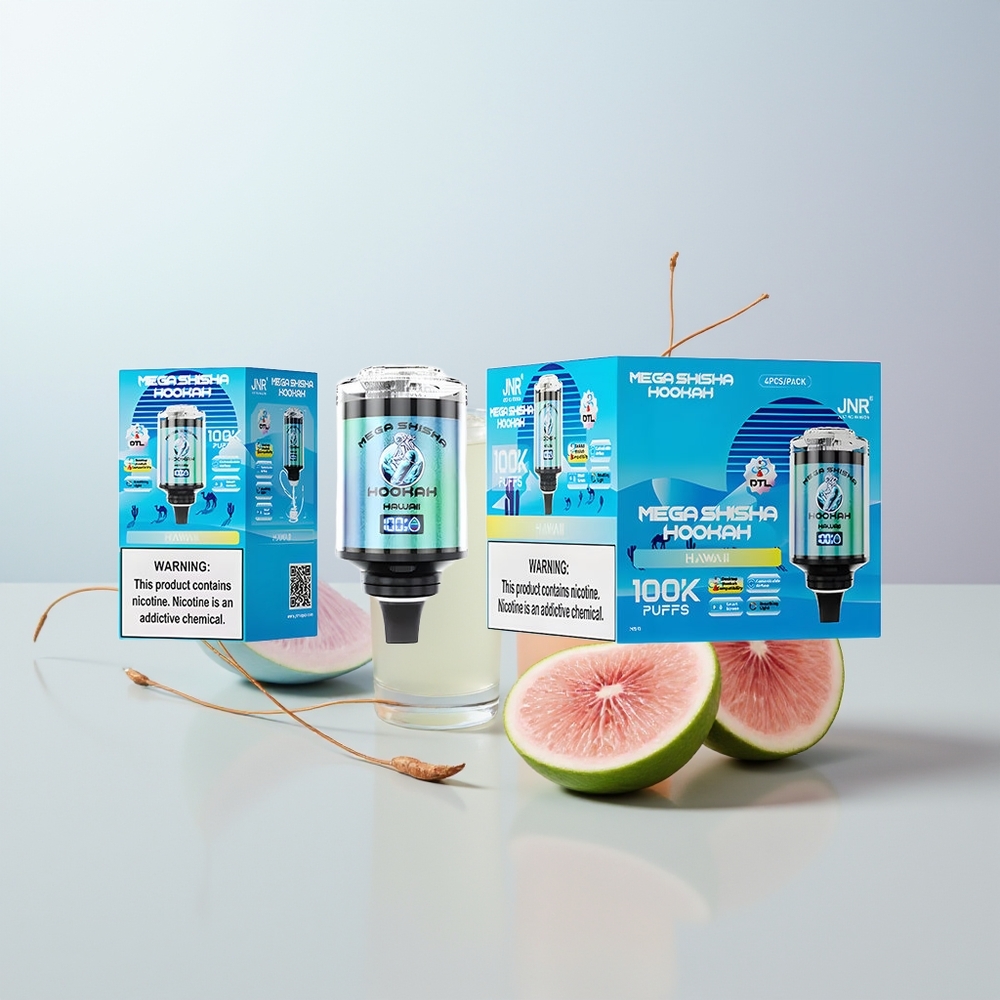 JNR Mega Shisha Hookah 100K Puffs Hawaii Shisha Hookah Desktop 60ml 2200mAh