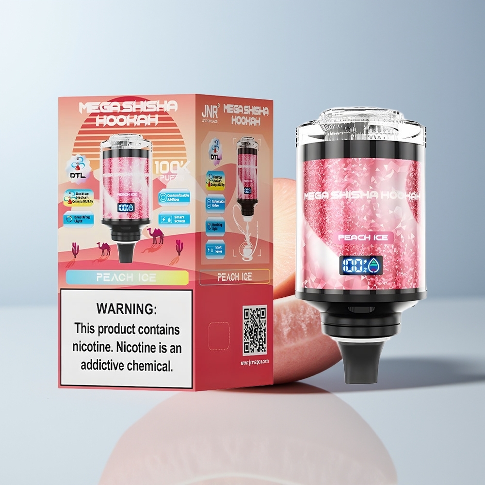 JNR Mega Shisha Hookah 100K Puffs Perzijs IJs - 60ml Vloeistof & 2200mAh Batterij