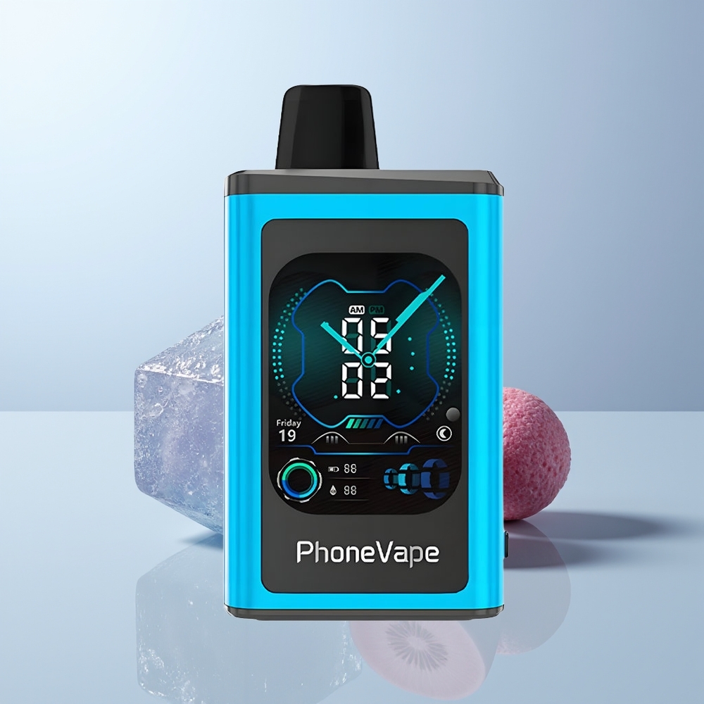 JNR PhoneVape 30000 Puffs Blauwe Framboos IJs met Turbo Modus en App Besturing