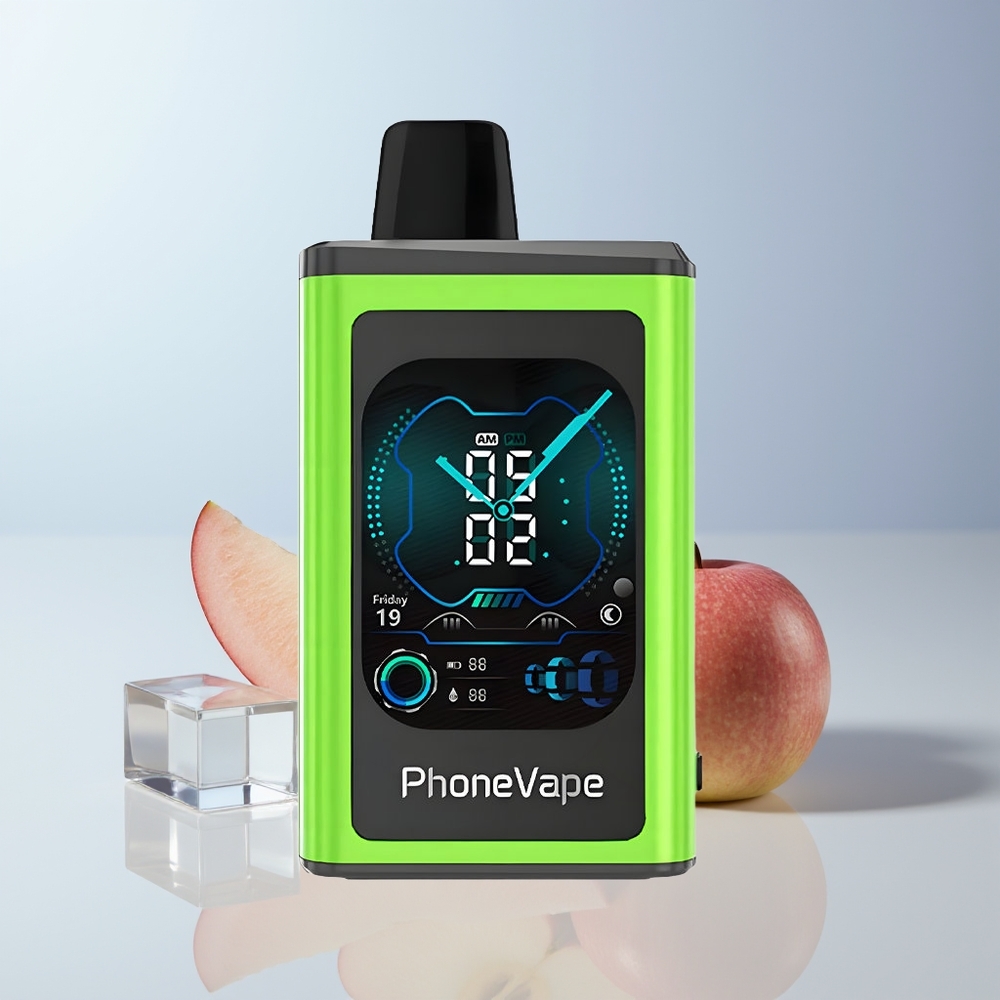 JNR PhoneVape 30000 Puffs Zure Appel IJs met Turbo Modus en App Besturing
