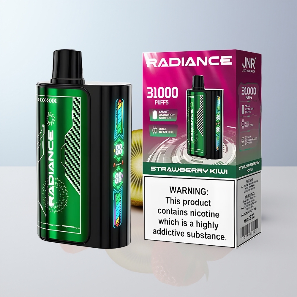 JNR Radiance 31000 Puffs Aardbei Kiwi Dual Mesh Coil Type-C
