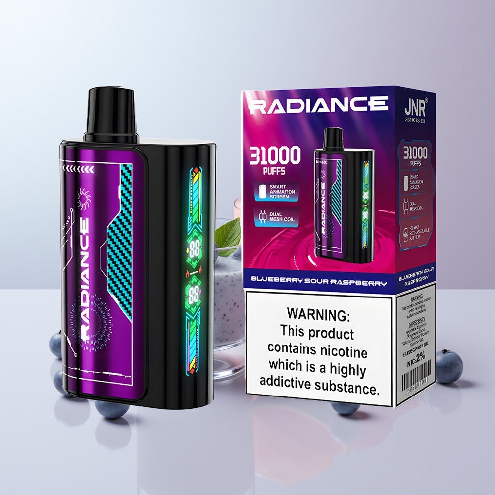 JNR Radiance 31000 Puffs Bosbes Zure Framboos 28ml Dual Mesh Coil