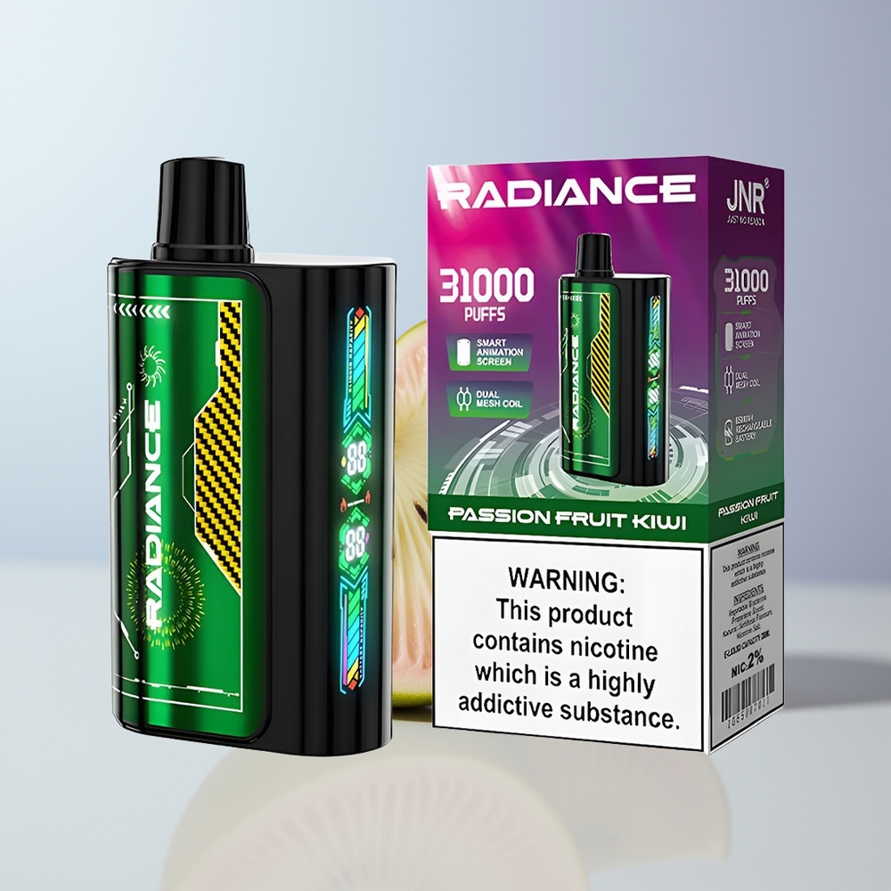JNR Radiance 31000 Puffs Passievrucht Kiwi Dual Mesh Oplaadbaar