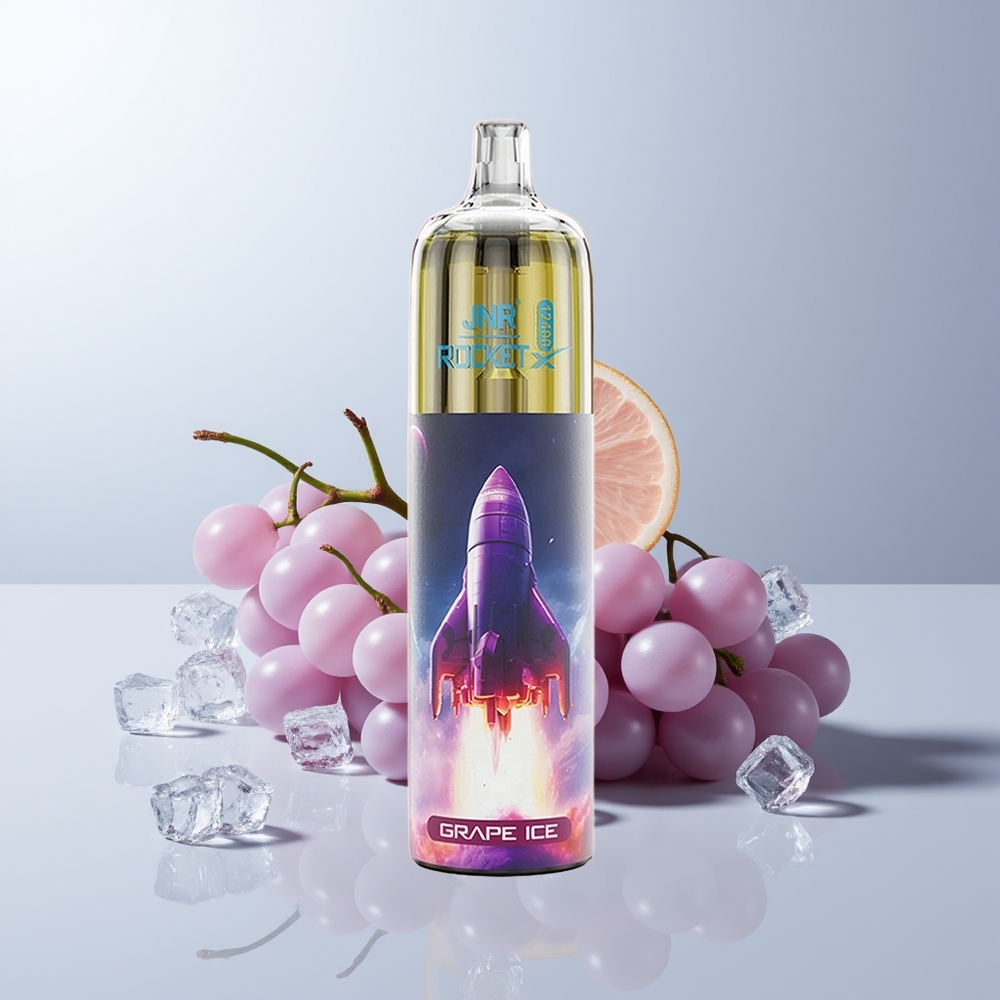 JNR Rocket-X 12400 Puffs Druiven IJs Vape met Aanpasbare Luchtstroom en RGB-verlichting