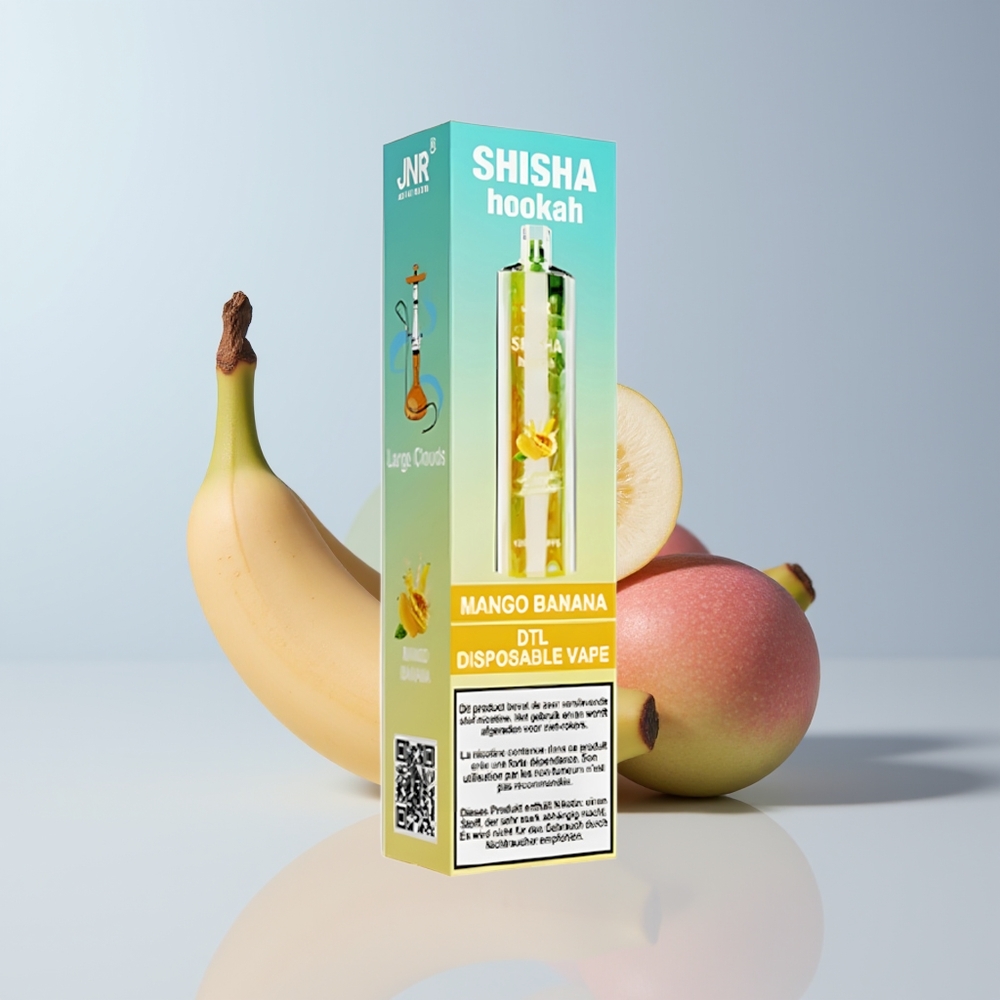 JNR Shisha Hookah 12000 Puffs Dutch Mango Banaan 750mAh Type-C