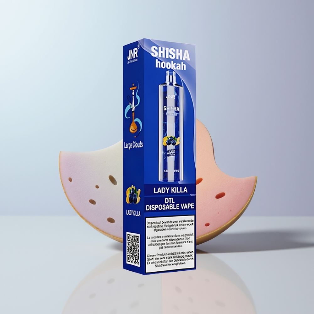JNR Shisha Hookah 12000 Puffs Dutch Vrouw Killa 750mAh 24ml Mesh Coil