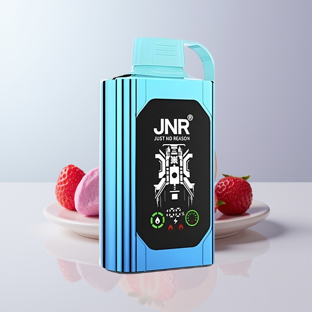 JNR Shisha Hookah Box 20500 Puffs Aardbei Framboos Snoep HD Scherm Dual Mesh Coil