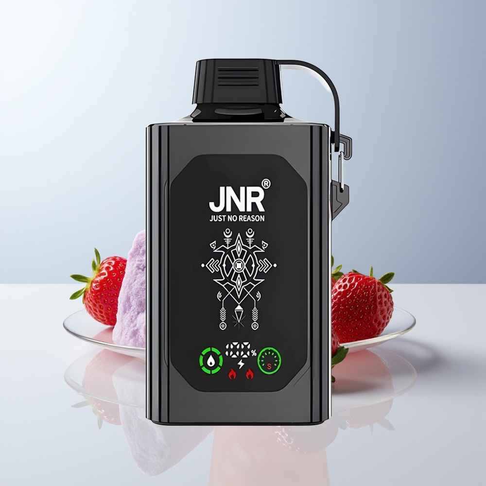 JNR Shisha Hookah Box 20500 Puffs Aardbei IJs Dual Mesh Coil Type-C Opladen